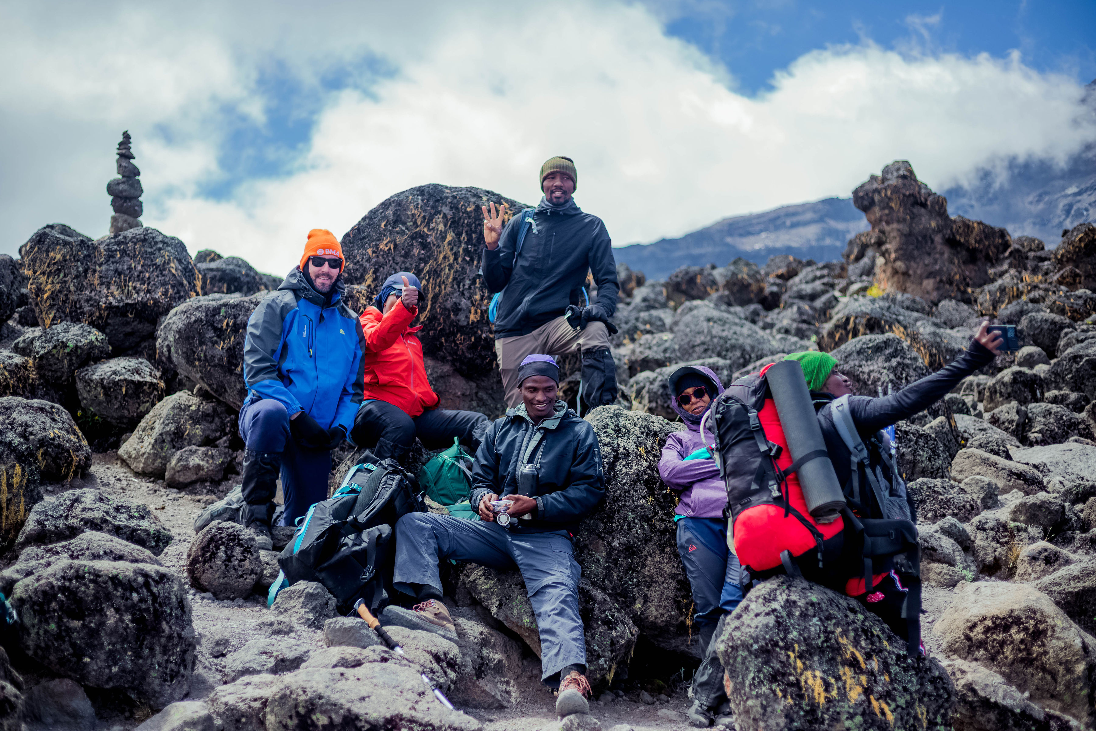 Hikers on Machame Route